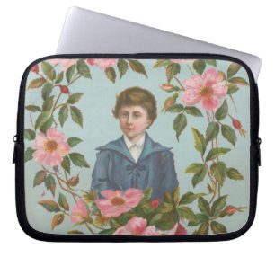 Kitschtig gammal tysk Alla hjärtans dag-kort, 1884 Laptop Fodral