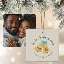 Kitschy Bell Första julen Engagerade Keepsak Cute