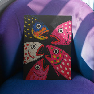 Kitschy Fish Poster eller avböjer Papper
