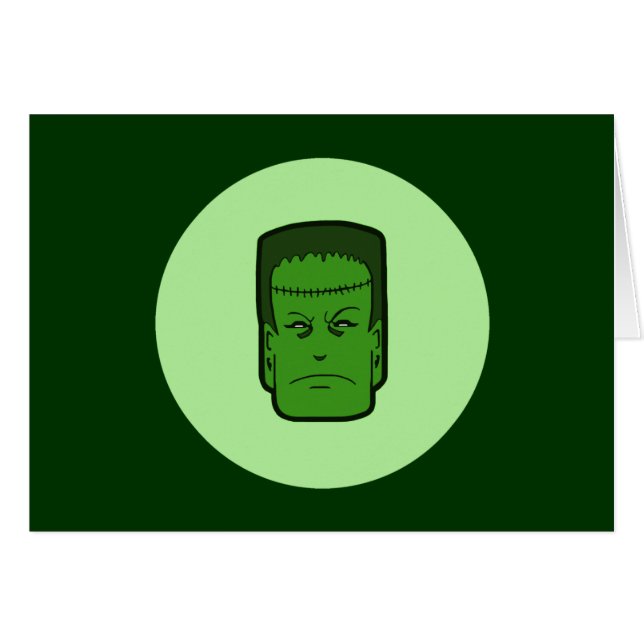 Kitschy Frankenstein Hälsningskort (Framsidan Horizontal)