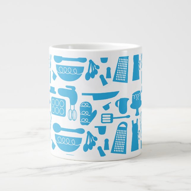 Kitschy Kitchenware Mönster Jumbo Mugg (Framsidan)
