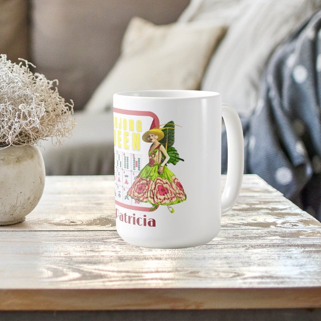 Kitschy Mahjong Queen Personlig Kaffemugg (Skapare uppladdad)