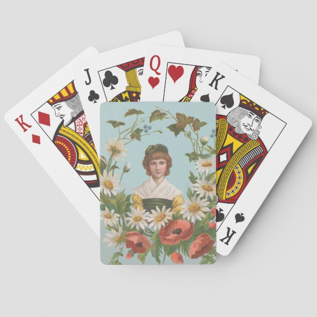 Kitschy Retro German Valentine's Card, 1884 Casinokort (Baksidan)