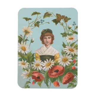 Kitschy Retro German Valentine's Card, 1884 Magnet