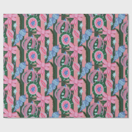 Kitschy Retro Ornament Christmas Wrapping Paper  Presentpapper