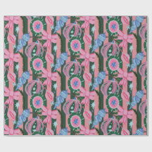 Kitschy Retro Ornament Julpapper