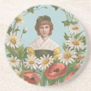 Kitschy Retro Tyskt Alla Hjärtans Dag-kort, 1884 Underlägg