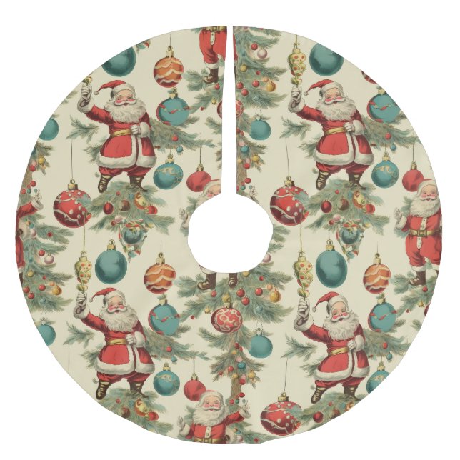 Kitschy Tomte och Prydnader  Julgransmatta Borstad Polyester (Framsidan)