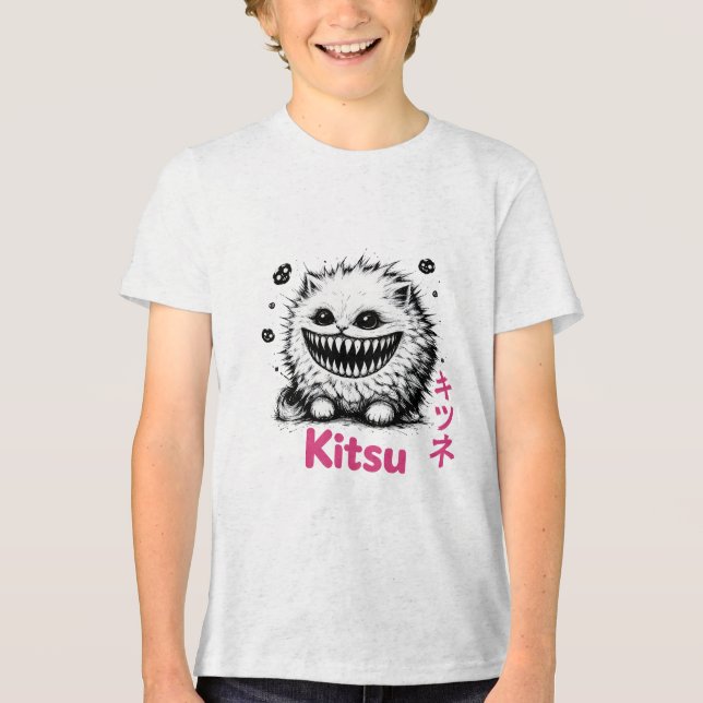 Kitsu - Mjuk Kattenergi T Shirt (Framsida)