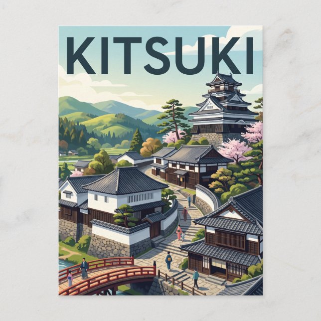 Kitsuki Japan Vykort (Framsida)
