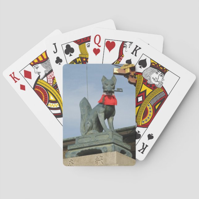 Kitsune キ ツ (Fox) med Nyckel i munnen Casinokort (Baksidan)