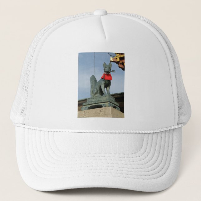 Kitsune キ ツ (Fox) med Nyckel i munnen Keps (Framsida)