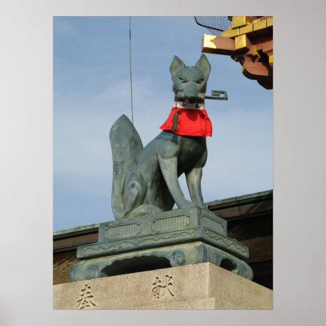 Kitsune キ ツ (Fox) med Nyckel i munnen Poster (Framsidan)