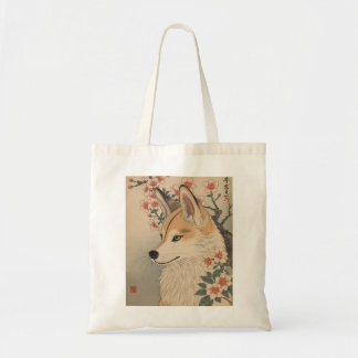 Kitsune & cherry blossom tygkasse