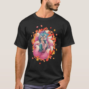 Kitsune Fox a Japansk 9 Tails Fox a Kitsune Fox T Shirt
