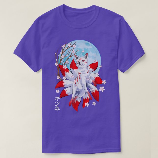 Kitsune Fox japansk nithus tailfox Magic Creat T Shirt (Design framsida)