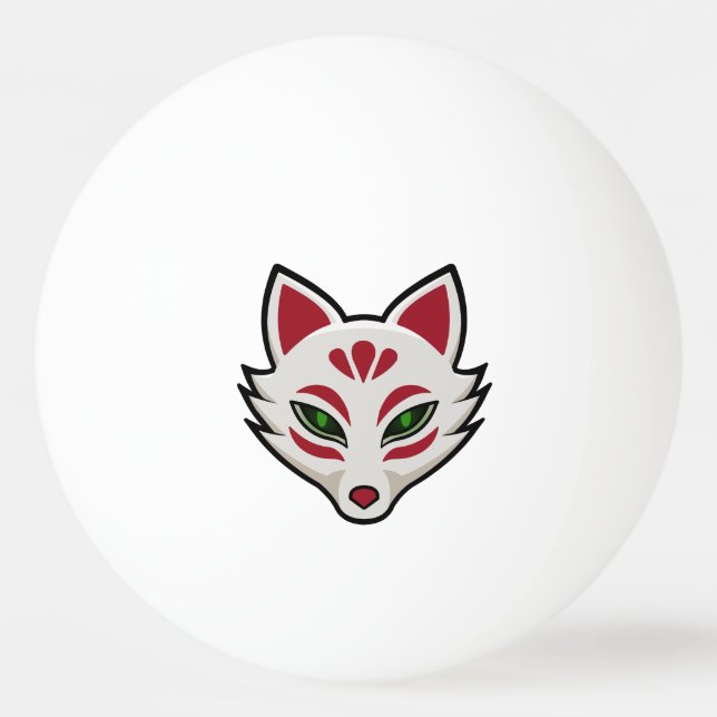 Kitsune Fox-mask Pingisboll (Framsidan)