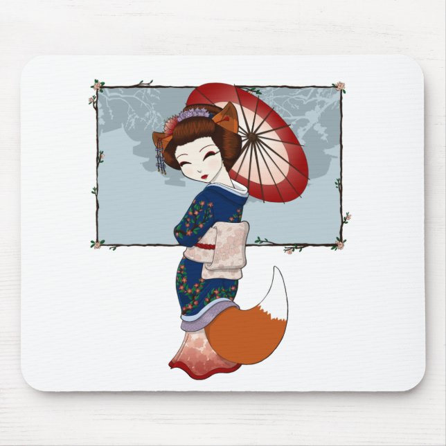 Kitsune Geisha Mousepad Musmatta (Framsidan)