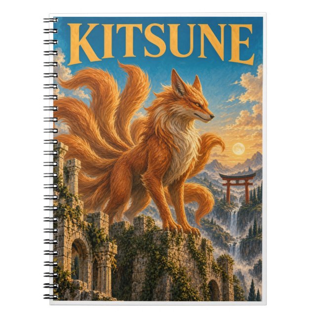 Kitsune, gotisk fantasimonster anteckningsbok (Framsidan)