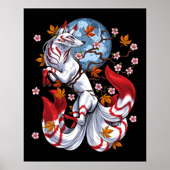 Kitsune Japansk Fox Poster (Framsidan)