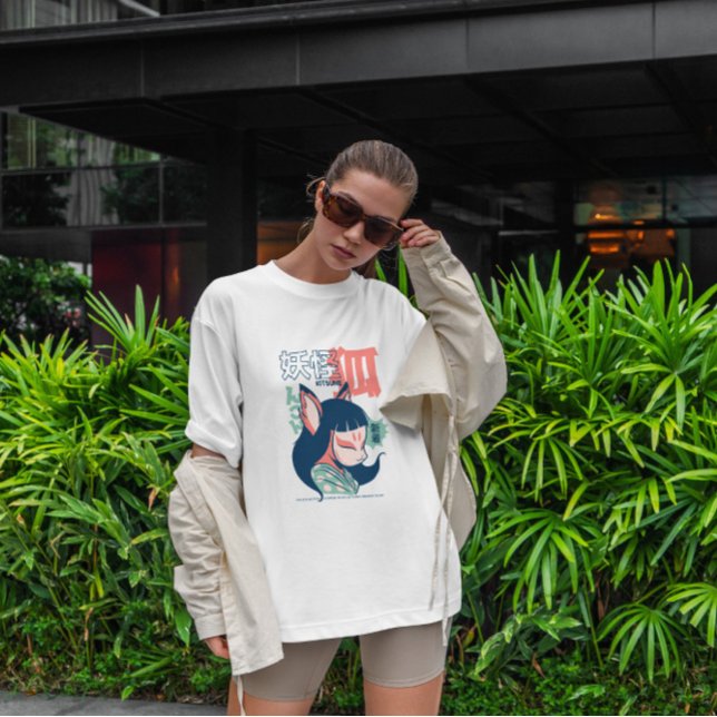 Kitsune Japanska Yokai T Shirt (Skapare uppladdad)