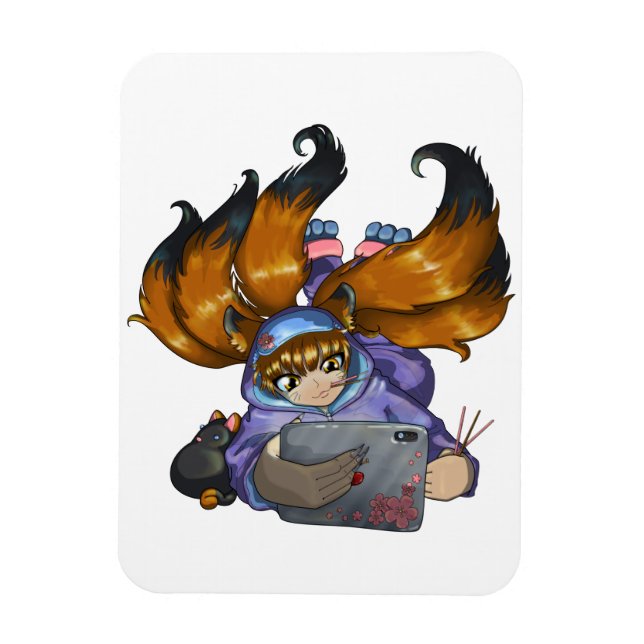 Kitsune Life Magnet (Vertikal)