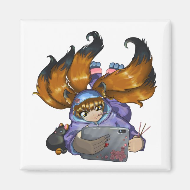 Kitsune Life Magnet (Framsidan)