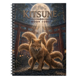Kitsune Moon Torii Dark Cinema Anteckningsbok