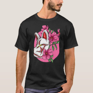 Kitsune Nine Tails Fox Sakura Cherry Blommar Flow T Shirt