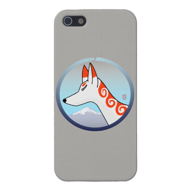 Kitsune (övernaturlig räv) mobilt fodral iPhone 5 cover (Baksidan)