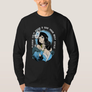 Kitsune Photography Girl Ledsen Aesthetic Edgy Str T Shirt