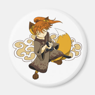 Kitsune Samurai Magnet