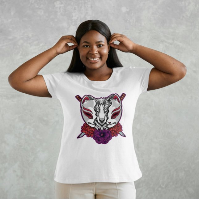 Kitsune Samurai T Shirt (Skapare uppladdad)