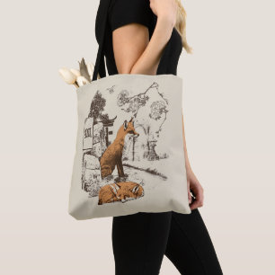 Kitsune - Traditionell japansk streetwear-design Tygkasse