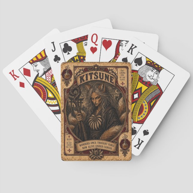 Kitsune, Vintage cirkusmonster Casinokort (Baksidan)