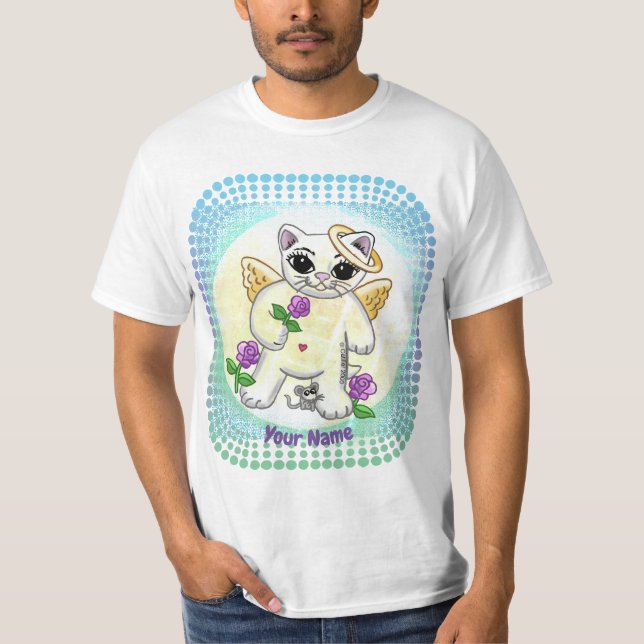 Kitt katt ängel  t shirt (Framsida)
