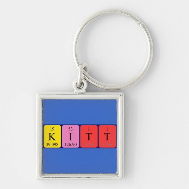 Kitt Periodisk nyckelring bord namn (Framsidan)