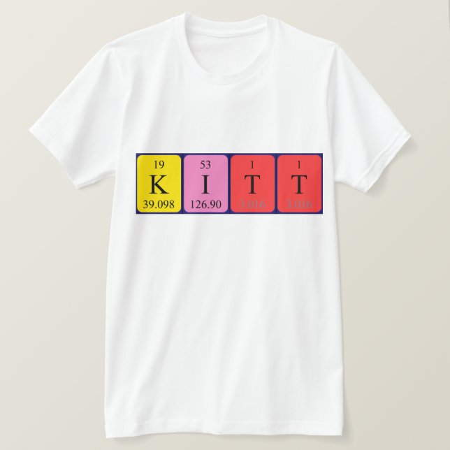 Kitt Periodisk skjorta bord namn T Shirt (Design framsida)