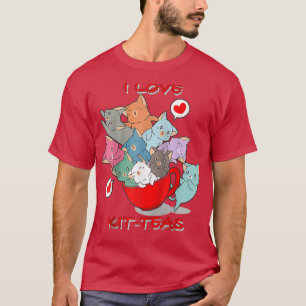 KitTea Cat Lover, Cute and FUNNY Cat  T Shirt