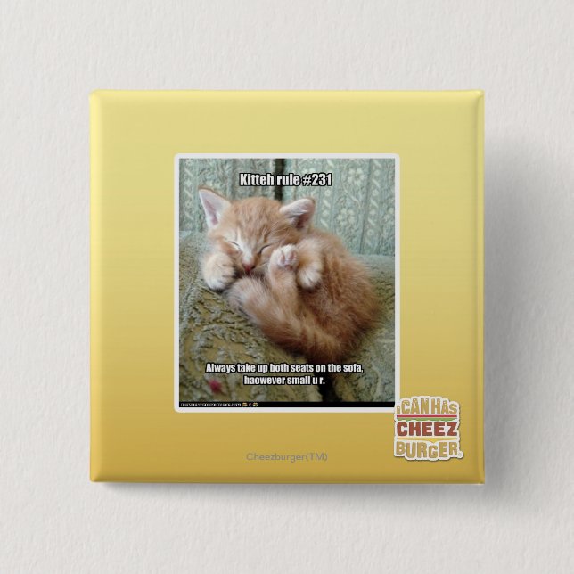 Kitteh härskar #231 knapp (Framsida)