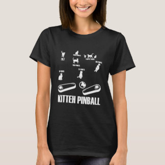 Kitteh Pinball Maskin Game Arcade T Shirt