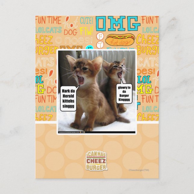 Kitteh sång vykort (Framsida)