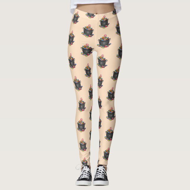 Kittel för Halloweenkryssning Leggings (Framsida)