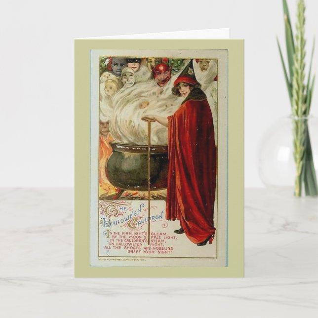 Kittel och häxa helgkort (Framsida)