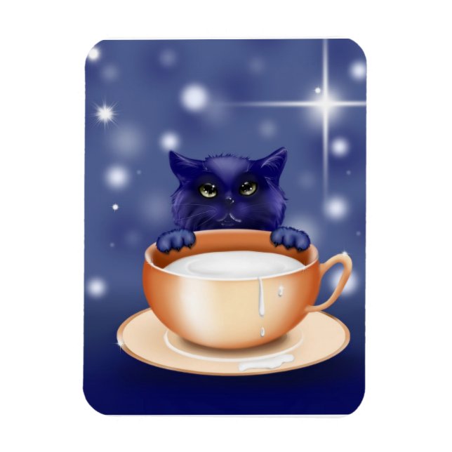 Kitten-83660 CUTE KITTEN CAT TECKNAD ANIMATIONS TE Magnet (Vertikal)
