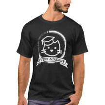 Kitten Academy Finare Logotyp T-Shirt (Vita)