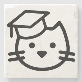 Kitten Academy Plain Logotyp Stone Underlägg