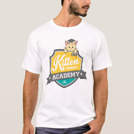 Kitten Academy Vapensköld T-Shirt (Vita)