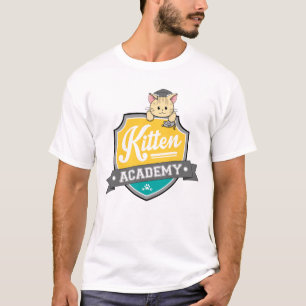 Kitten Academy Vapensköld T-Shirt (Vita)
