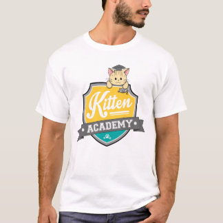 Kitten Academy Vapensköld T-Shirt (Vita)